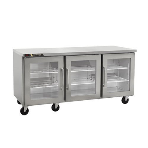 Centerline CLUC-72R-GD 72 3 Door Glass Undercounter Refrigerator