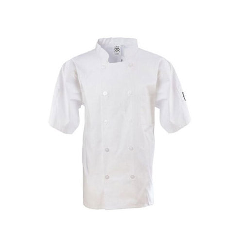 Chef Revival J105-L Basic White Short Sleeve Double-Breasted Chef Coat - Large