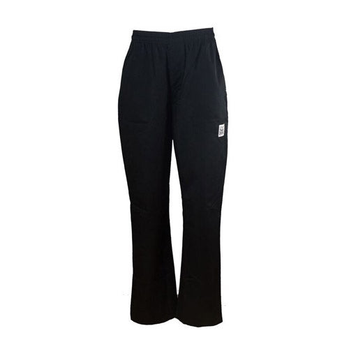 Chef Revival P002BK-XL Solid Black E-Z Fit Chef Pants - Extra Large