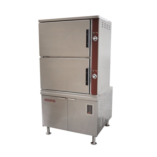 Crown ECX-24 24 Pan Electric Convection Steamer on Cabinet Base – 3Ph, 240V