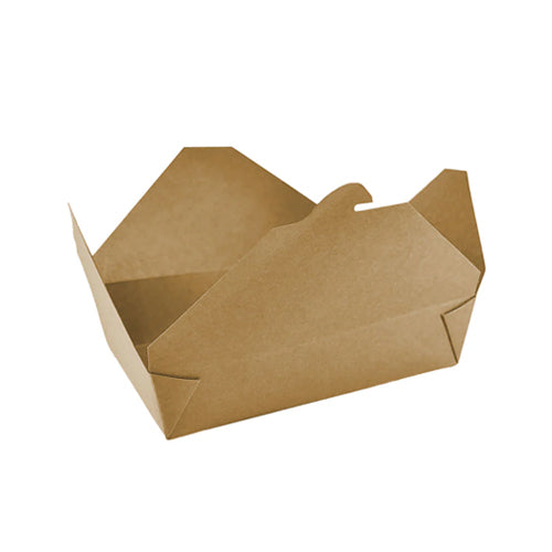 Globe 6061 8.5 X 6.25" X 2" Kraft Takeout Container – 200/Case