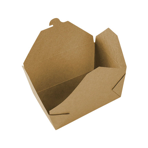 Globe 6063 7.75 X 5.5" X 3.5" Kraft Takeout Container – 200/Case