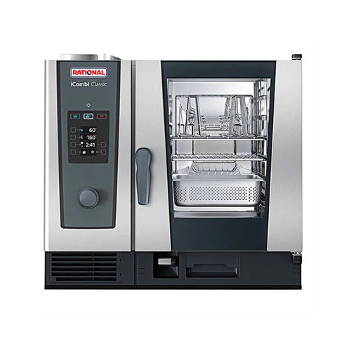 Rational iCombi Classic ICC-6-HALF-E LM200BE 6 Pan Half Size Electric Combi Oven - 3Ph, 208V