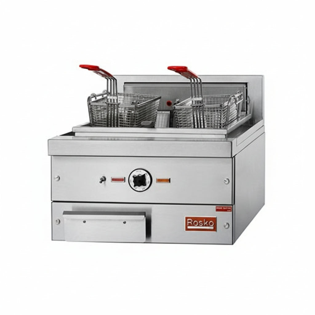 Rosko RO-FCE-16-2 30 Lb Single Pot Countertop Electric Fryer - 3Ph, 240V