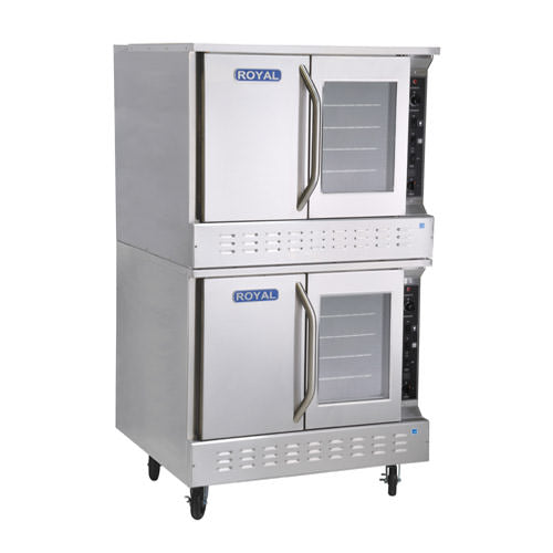 Royal RECO-2 Double Standard Depth Full Size Electric Convection Oven - 1Ph, 240V