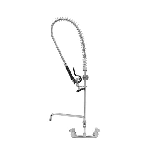 T&S 5PR-8W12 Wall Mount Pre-Rinse Assembly With 8 Centers and 12" Add On Faucet