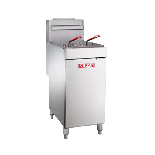 Vulcan LG300 40 Lb Floor Tube Fired Natural Gas Fryer