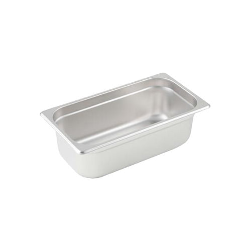 Winco SPJH-304 1/3 Size Heavy Weight Steam Table / Hotel Pan - 4 Deep
