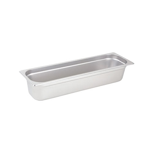 Winco SPJH-4HL Half Long Size Stainless Steel Steam Table / Hotel Pan - 4 Deep