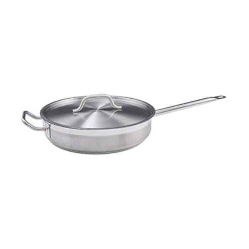 Winco SSET-3 3 Qt Premium Stainless Steel Saute Pan With Cover