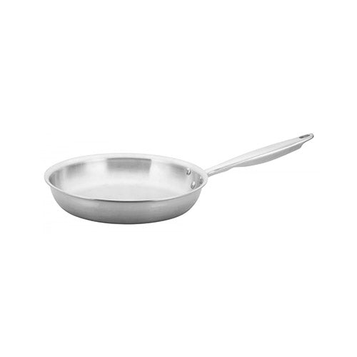 Winco TGFP-14 14 Tri-Gen Tri-Ply Stainless Steel Natural Finish Fry Pan