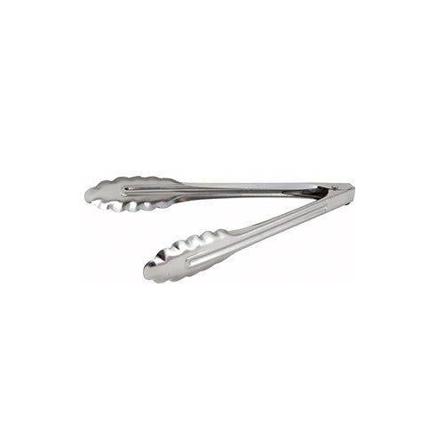 Winco UT-12LT 12 Medium Weight Stainless Steel Utility Tong