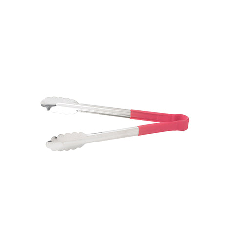 Winco UTPH-12R 12 Red Heat Resistant Utility Tong