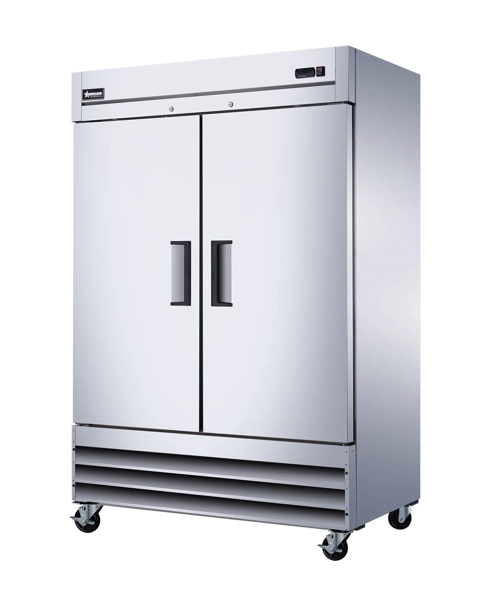 Omcan Aurora RE-CN-0041E-HC 54" 2-Door Solid Reach-In Refrigerator, 41 cu.ft.
